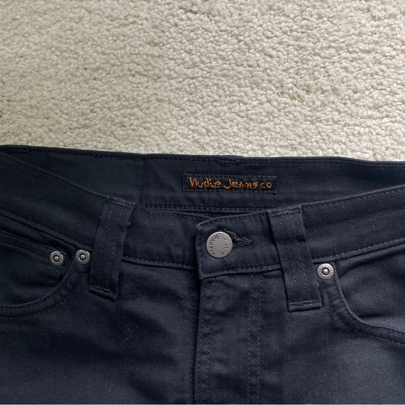 Nudie Jeans Black Pipe Led Clean Slate Organic Cotton 27 waist 30 length - Picture 5 of 7
